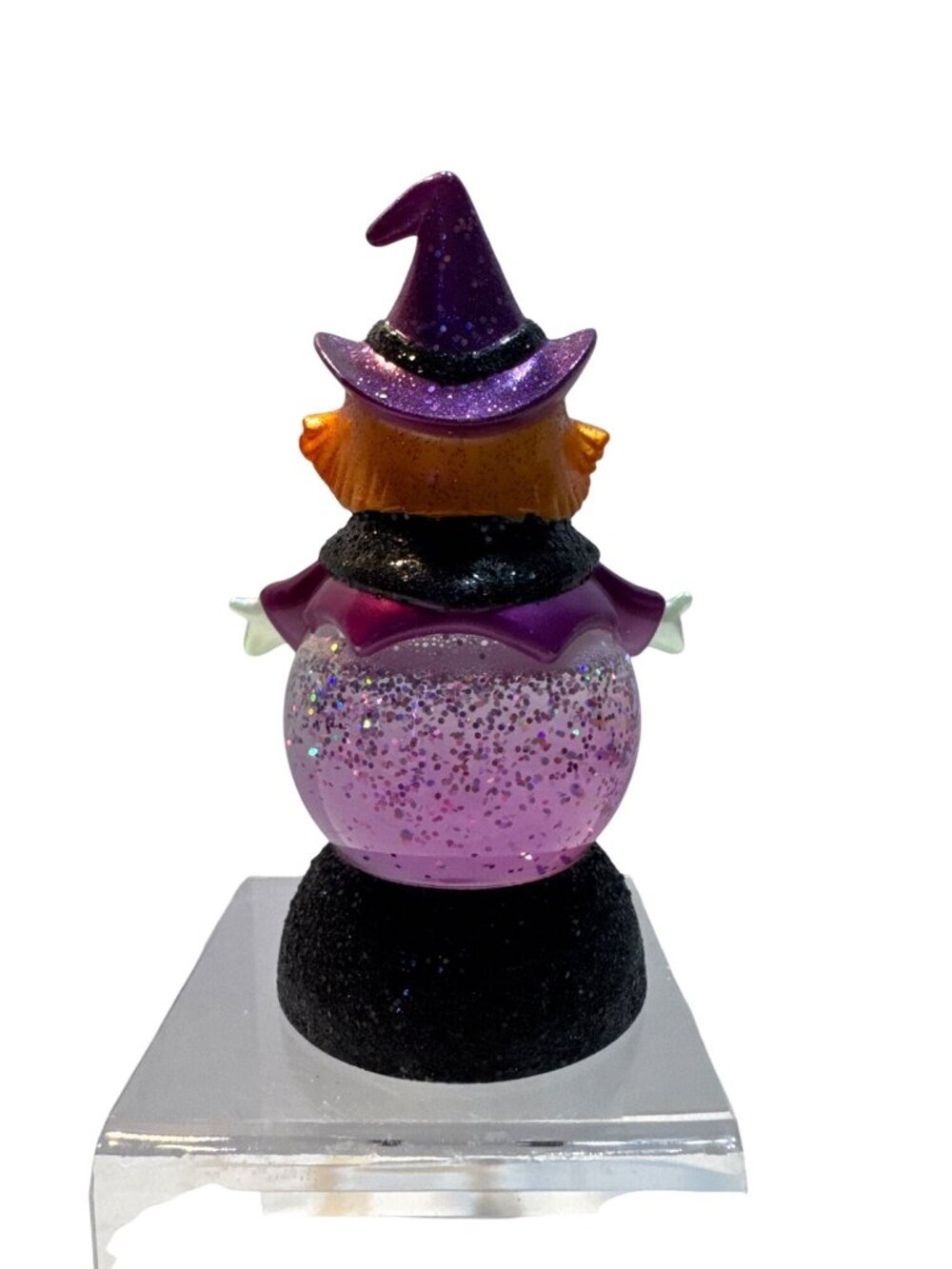 Halloween Witch Light Up Glitter Figurine Animated Battery Operated Decor Purple - Picture 3 of 6